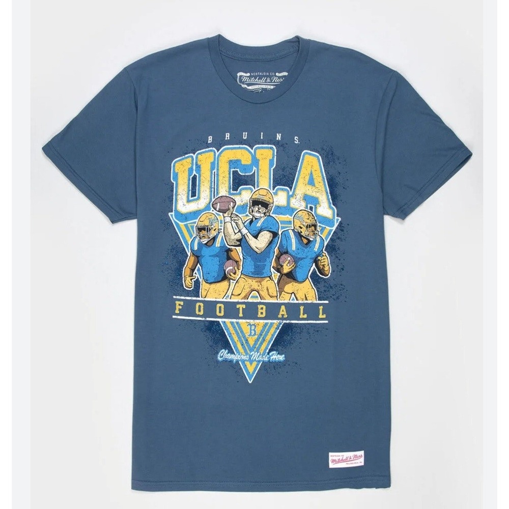 Mitchell & Ness UCLA Bruins‎ Football Graphic T-Shirt Mens Small